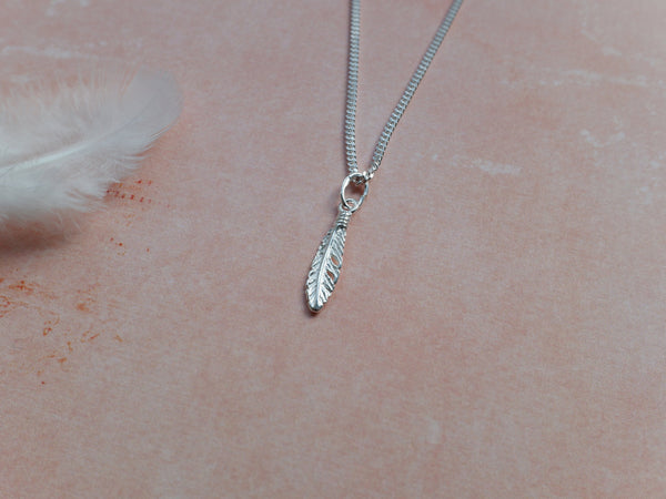 Diamond Feather Necklace - Elisa Solomon Jewelry
