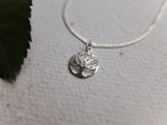 Sterling Silver Tree Of Life Charm Pendant Necklace - Diamond Cut Sterling Silver Chain - Boho Jewellery