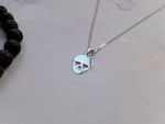 Sterling Silver Skull Charm Pendant Necklace - Diamond Cut Sterling Silver Chain - Gothic Jewellery