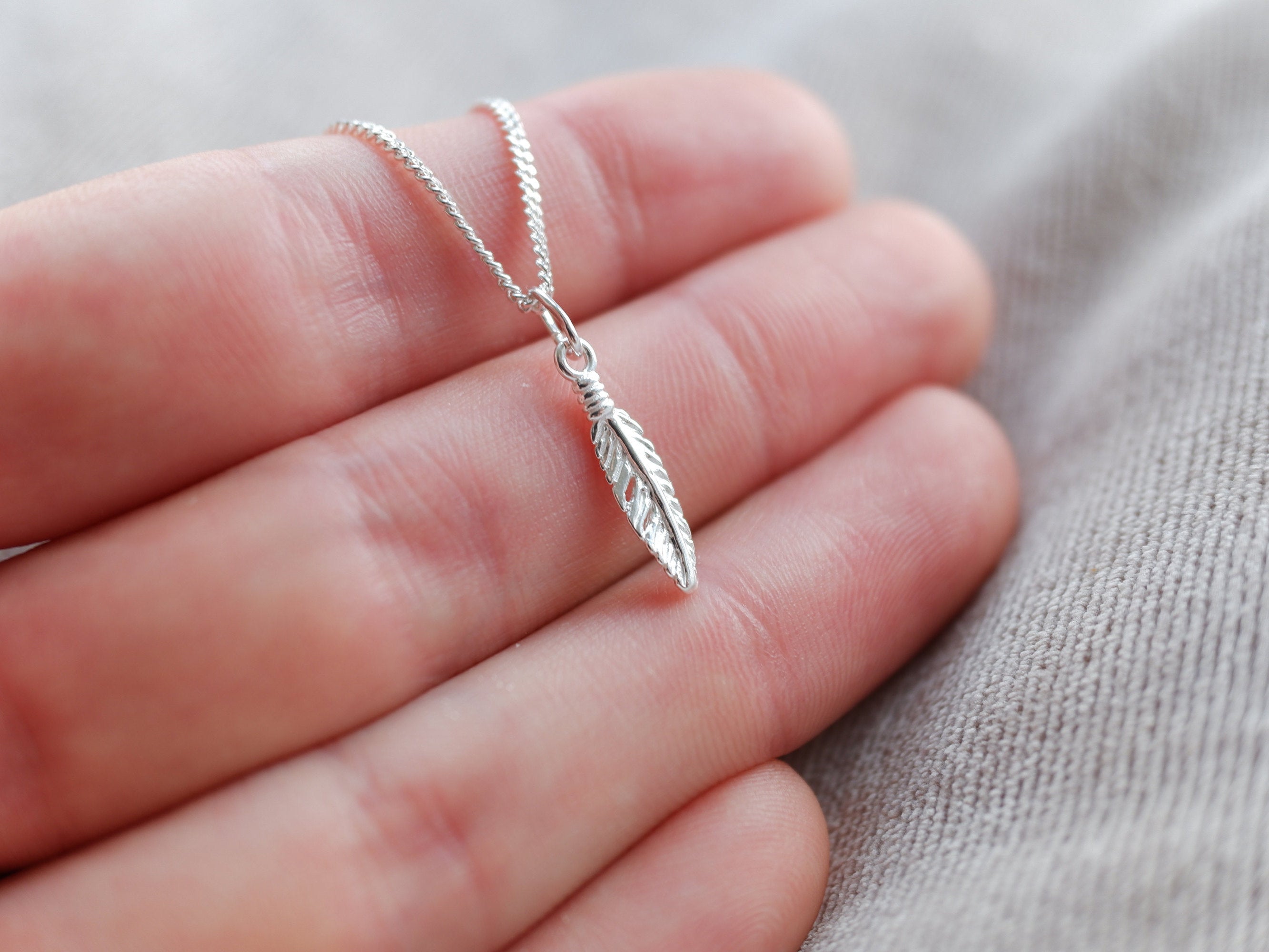 Tiffany & Co. Diamond Feather Leaf Necklace 16