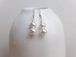 Swarovski Pearl Drop Earrings - White - Sterling Silver - Wedding Jewellery