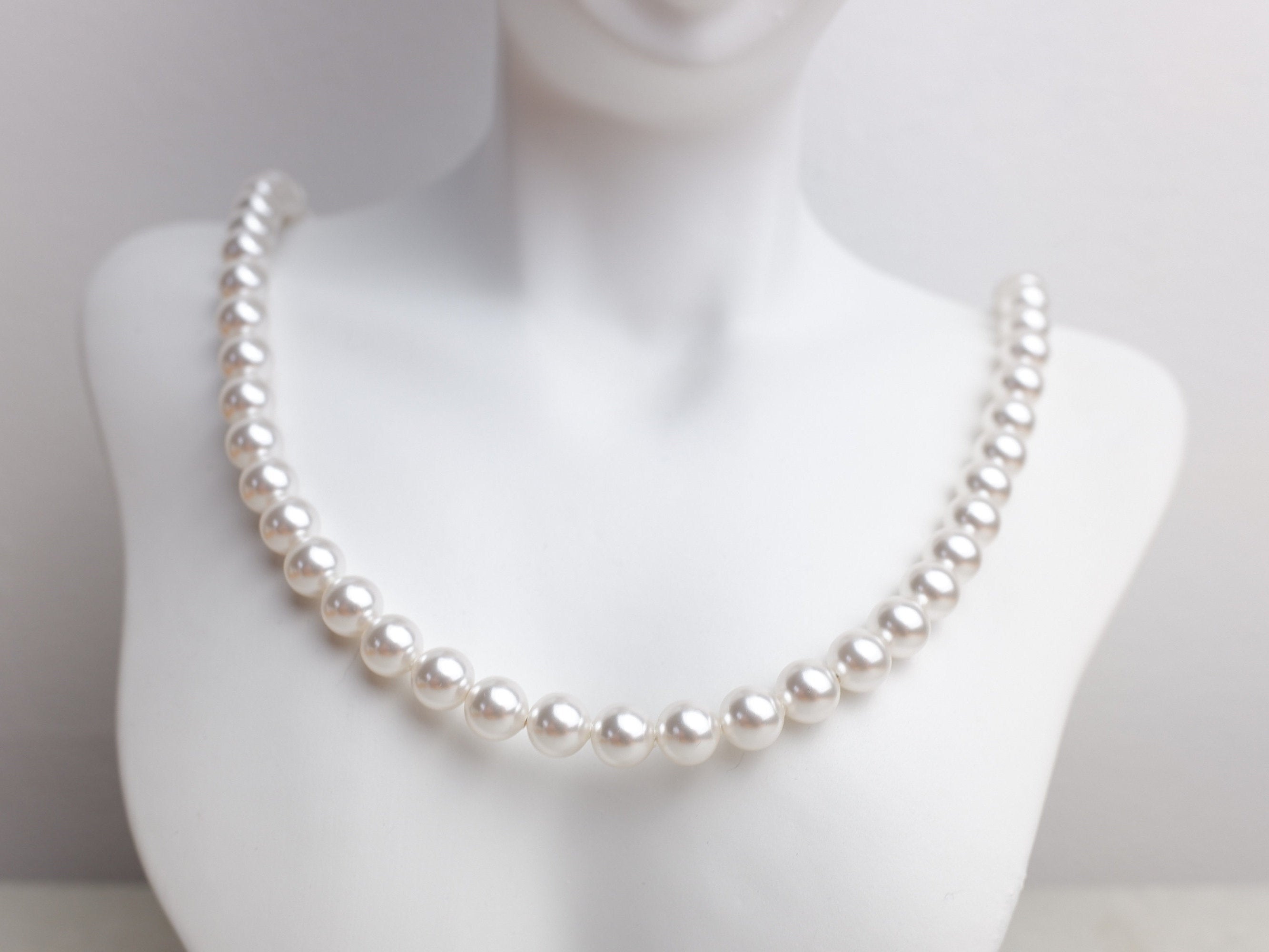16N Three Flower Petal Bead Swarovski Pearl Necklace ~ Custom Order ~ –  Fleurenasci