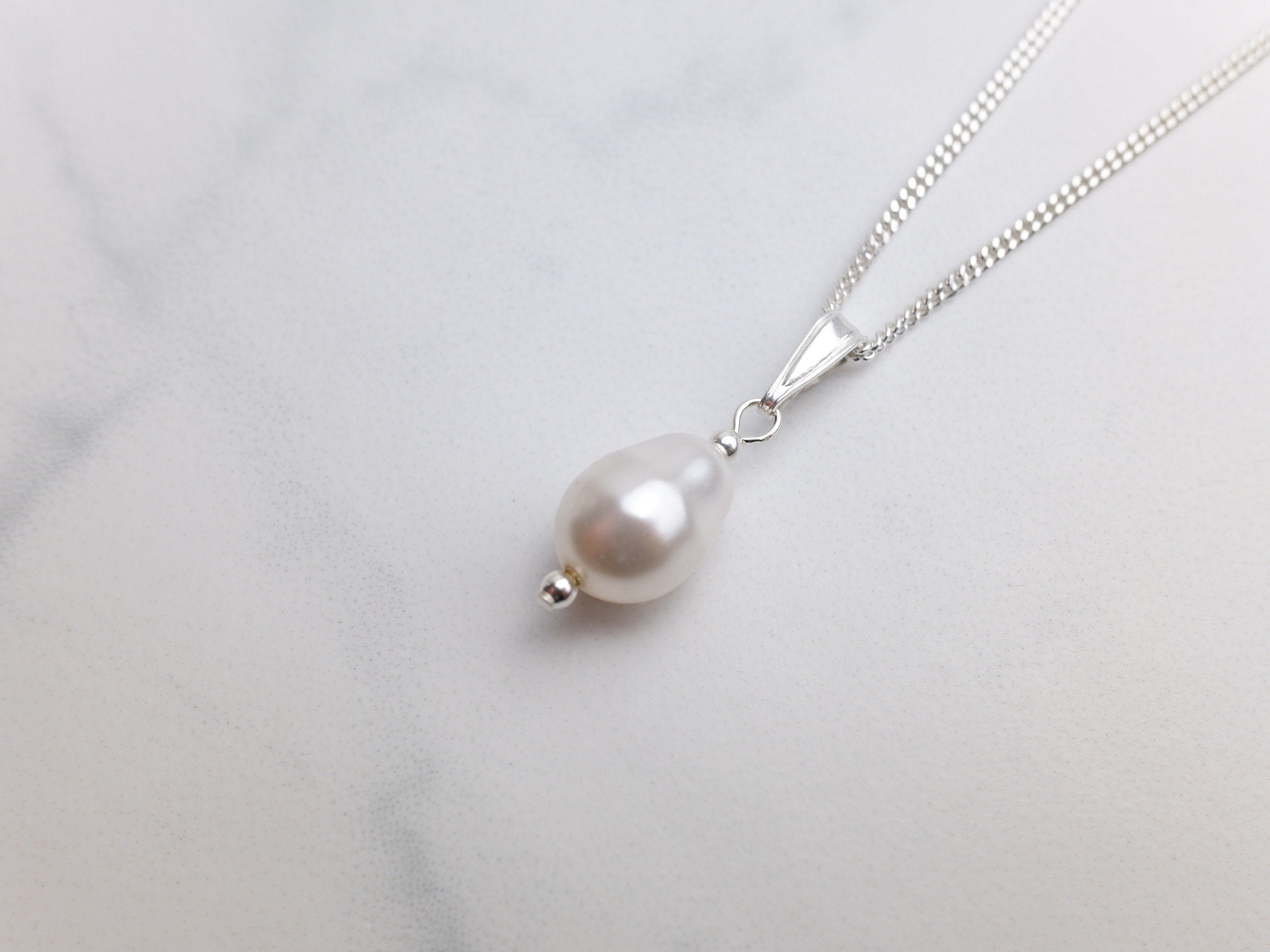 Baroque Pearl And Swarovski Crystal Pearl Necklace – Bliss Kingdom